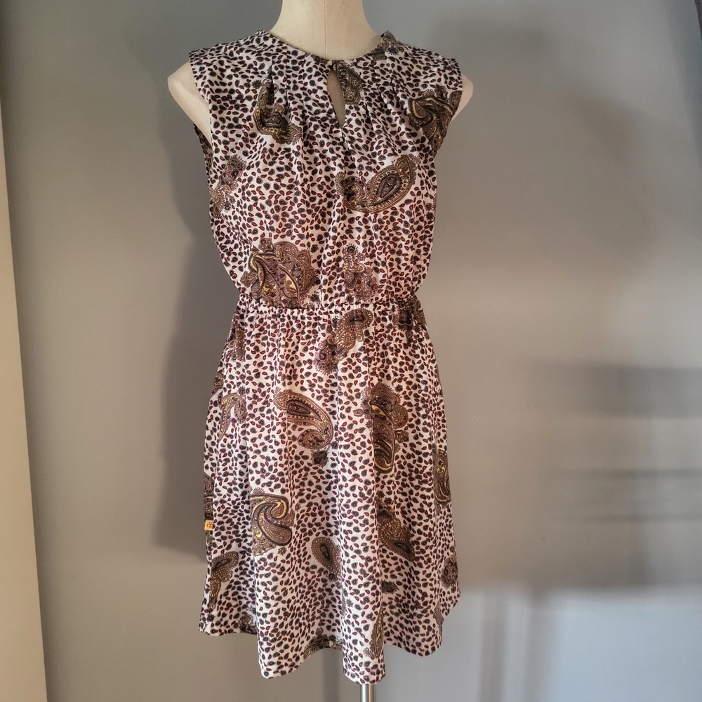 Elegant Paisley Print Midi Dress